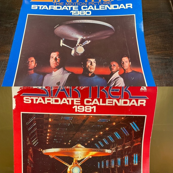 Lot 2 Star Trek Stardate 1980 1981Calendar Collectible Spock Khan - Picture 1 of 13